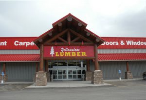 Front of Yellowstone Lumber store in Rigby, Idaho