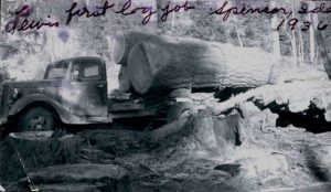 Yellowstone Lumber first log haul in 1936