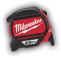 Milwaukee measuring tape, more Milwaukee tools are available at Yellowstone Lumber in Rigby, Idaho