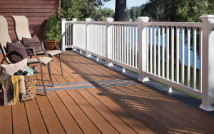 Trex Select Decking in winchester grey railing, available at Yellowstone Lumber in Rigby, Idaho